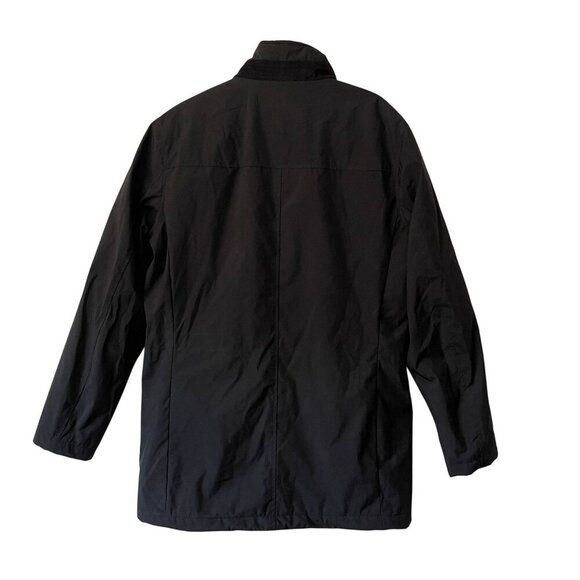 Joseph Abboud Size M Black Filled Lined Coat Detachable Inner Layer Zip Snap - Picture 2 of 9